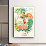 affiche tropicale vintage