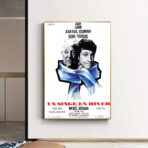 affiche un singe en hiver