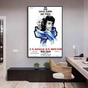 affiche un singe en hiver