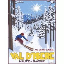 affiche val d'isère vintage