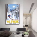 affiche val d'isère vintage