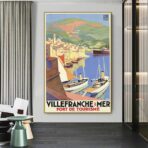 affiche Villefranche sur mer