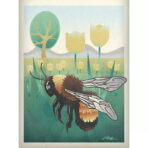 affiche abeille vintage