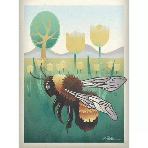 affiche abeille vintage