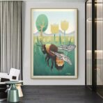 affiche abeille vintage