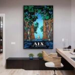 affiche vintage aix en provence