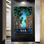affiche vintage aix en provence