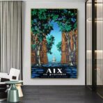 affiche vintage aix en provence