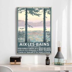 affiche vintage aix les bains