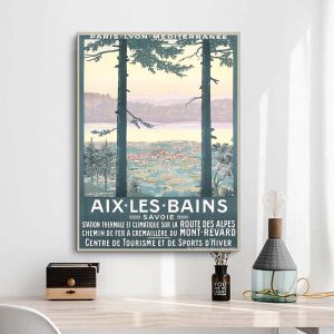 affiche vintage aix les bains