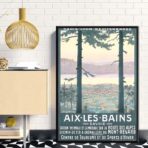 affiche vintage aix les bains
