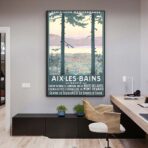 affiche vintage aix les bains