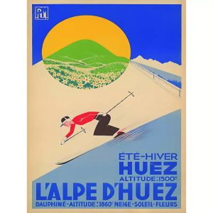 affiche vintage alpe d'huez