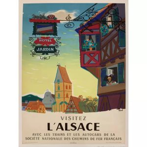 affiche vintage alsace