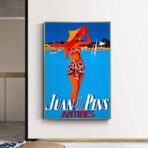 affiche vintage antibes juan les pins