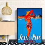affiche vintage antibes juan les pins