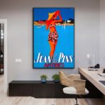 affiche vintage antibes juan les pins