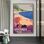 affiche vintage antibes