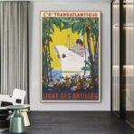 affiche vintage antilles