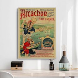 affiche vintage arcachon