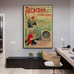 affiche vintage arcachon