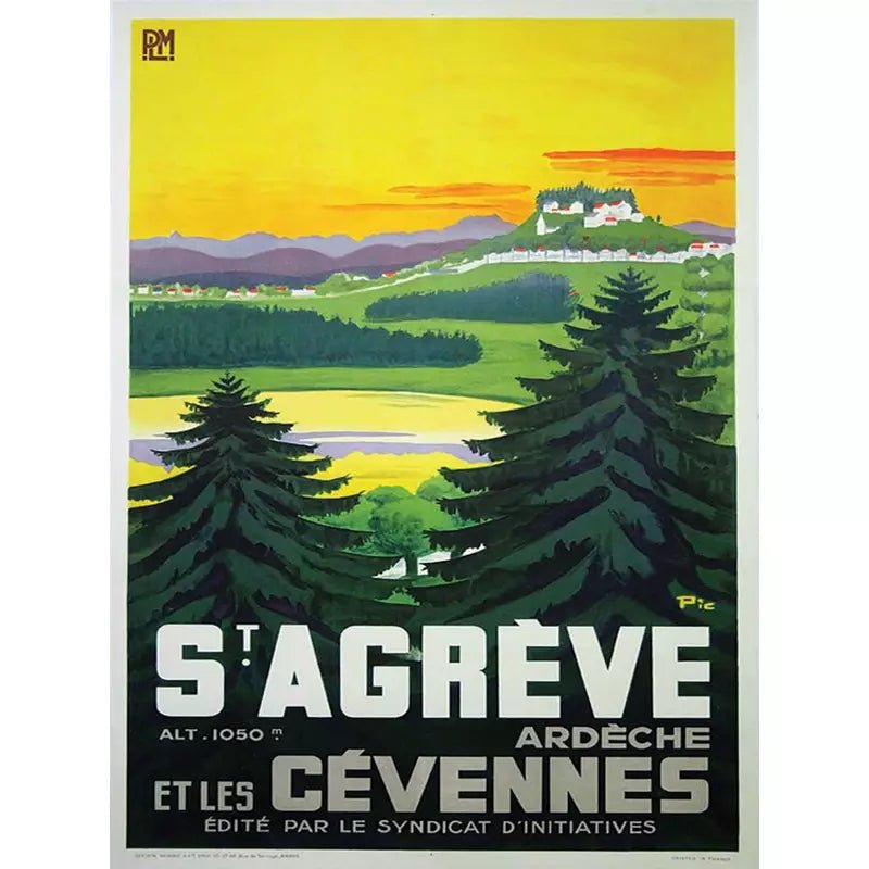 vintage ardeche poster vintage ardeche poster