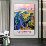 affiche vintage auvergne