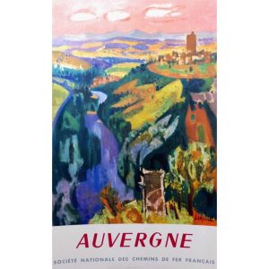 affiche vintage auvergne