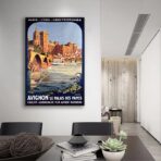 affiche vintage avignon