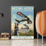 affiche vintage avions