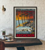 affiche vintage bassin d'arcachon