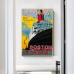 affiche vintage bateau