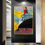 affiche vintage bateau