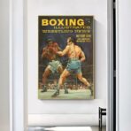 affiche vintage boxe
