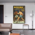 affiche vintage boxe
