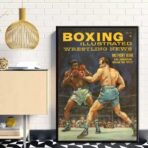 affiche vintage boxe