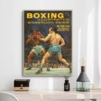 affiche vintage boxe