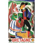 affiche vintage bretagne