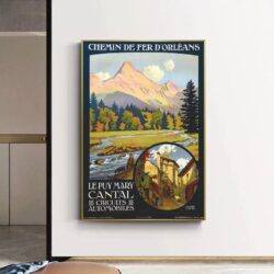 affiche vintage cantal