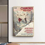 affiche vintage chamonix