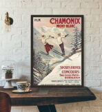 affiche vintage chamonix