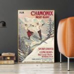 affiche vintage chamonix