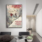 affiche vintage chamonix