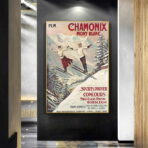 affiche vintage chamonix