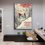 affiche vintage chamonix