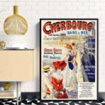 affiche vintage cherbourg