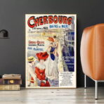 affiche vintage cherbourg