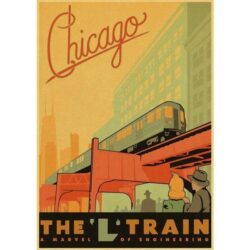 affiche vintage chicago
