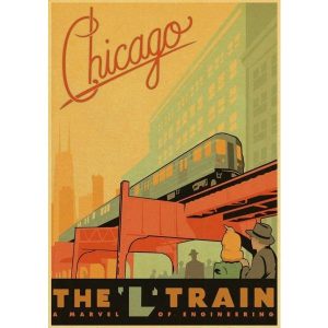 affiche vintage chicago