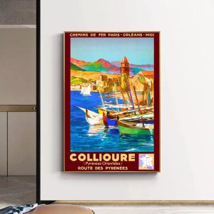 affiche vintage collioure